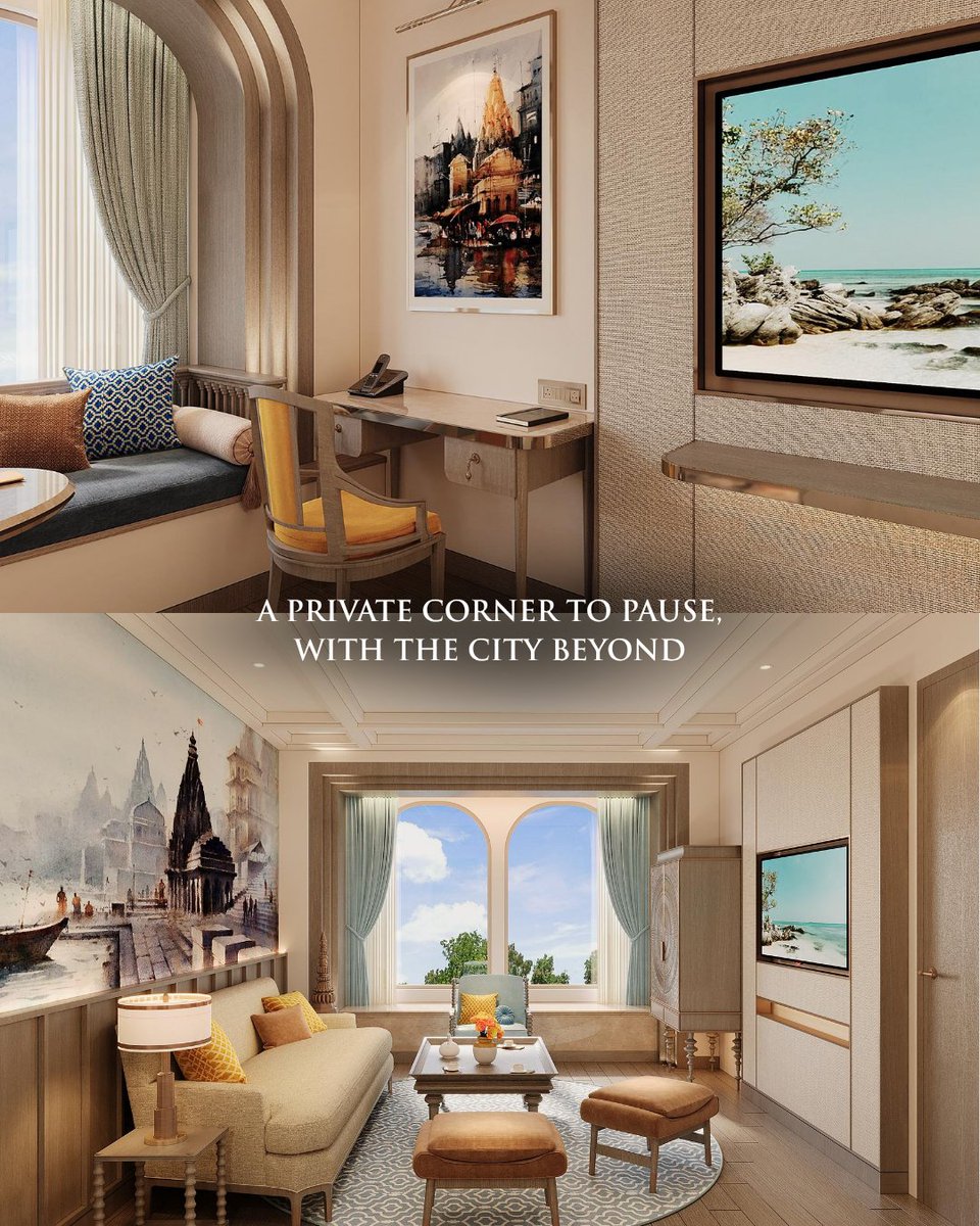 TajGanges's tweet photo. Designed for slow mornings and restful evenings, the rooms at Taj Ganges offer a serene retreat where comfort meets the character of Varanasi.
For reservations, please visit the link in +91 542 666 0001.
#TajGanges #TajHotels #Varanasi #Rooms https://t.co/xyYCziG0nL
