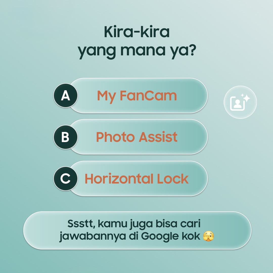 samsungID's tweet photo. Dapetin Rp500K gak pernah semudah ini, thanks to #GalaxyS26 FE! 🤩 #ItsFEnomenal

Ikuti setiap langkahnya dan reply jawabanmu sebanyak-banyaknya! Buruan ikutan, cuma sampai 10 Oktober 2026, loh! Good luck! 💙 #S26FEatVSF https://t.co/hDlLQPxJMa