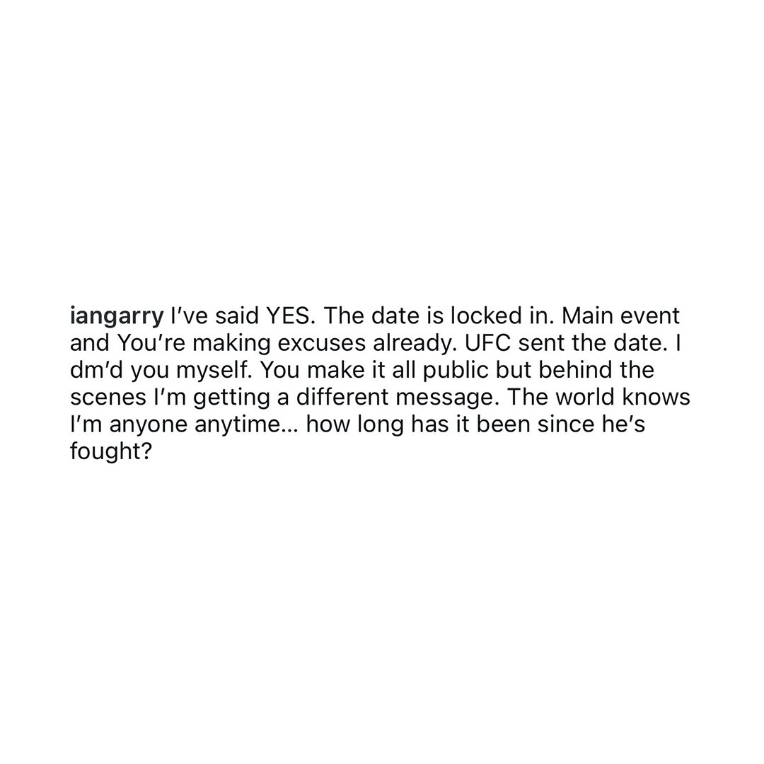 ChampRDS's tweet photo. 🚨 Ian Garry reveals he's agreed to a main-event fight with Michael Morales and the "date is locked in" 👀

"You're making excuses already. UFC sent the date. I DM'd you myself. You make it all public but behind the scenes I'm getting a different message.

The world knows I'm anyone anytime. How long has it been since he's fought?"
