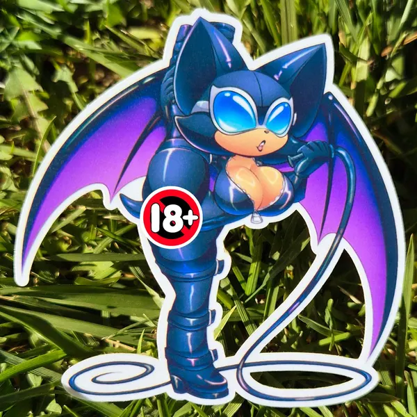 LanternNyan's tweet photo. Cat Woman Rouge The Bat sticker i made for @FandomLootz , you can get this on their page https://t.co/3eB4LCRRLn