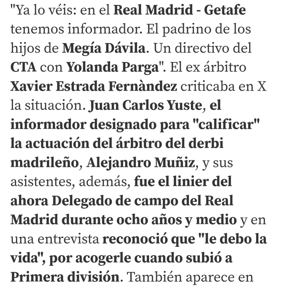 Sakai967's tweet photo. Juan Carlos Yuste, actual informador y responsable de los árbitros asistentes en el CTA, es el padrino de los hijos de Yolanda Parga y Megía Dávila... 😳 Firma para denunciar 👇

https://t.co/vJ0nR0fsFF https://t.co/C306yd3OCu