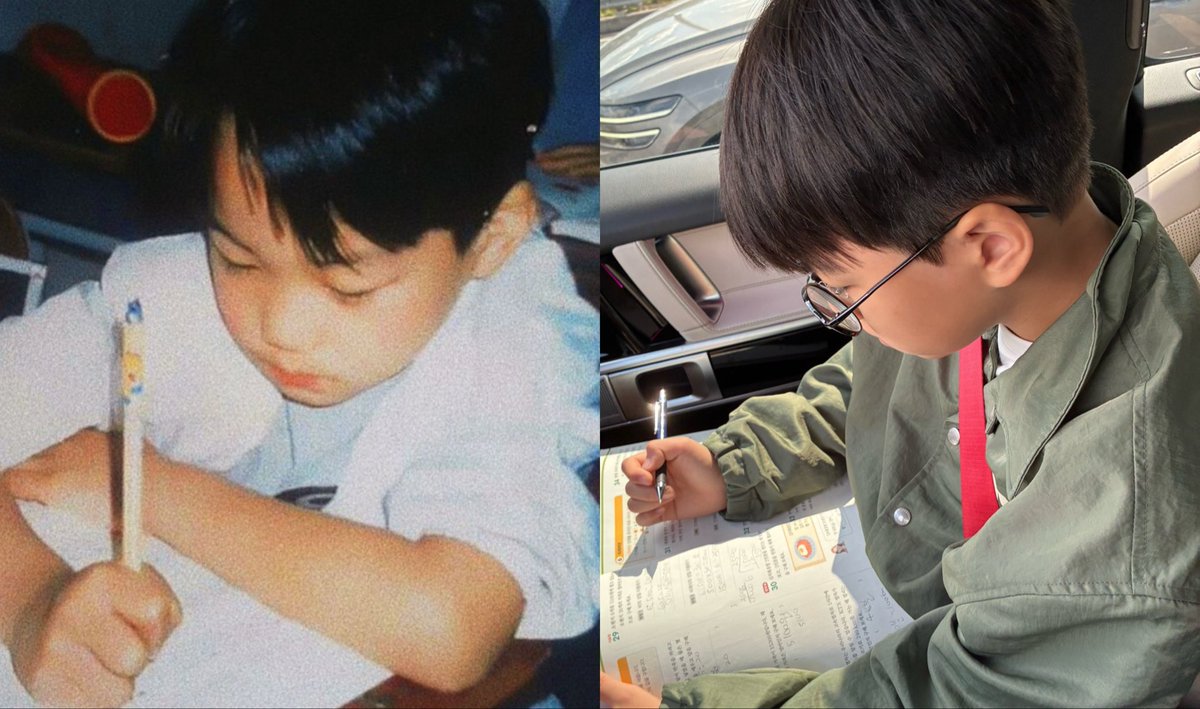 suleen194's tweet photo. jongin doing                                raeon doing  
homework                                      homework https://t.co/pbdO5gGTaK