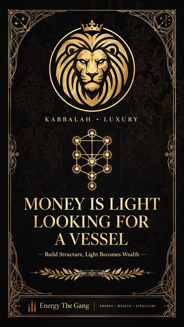 YerikPablo's tweet photo. MONEY IS LIGHT LOOKING FOR A VESSEL.

That is Kabbalah in one sentence.

The Light (Ein Sof) is everywhere. It is not missing.
Your structure is missing.

No budget = no vessel.
No discipline = broken vessel.
No knowledge = small vessel.

Build structure, light becomes wealth. https://t.co/ZRUR450XFM
