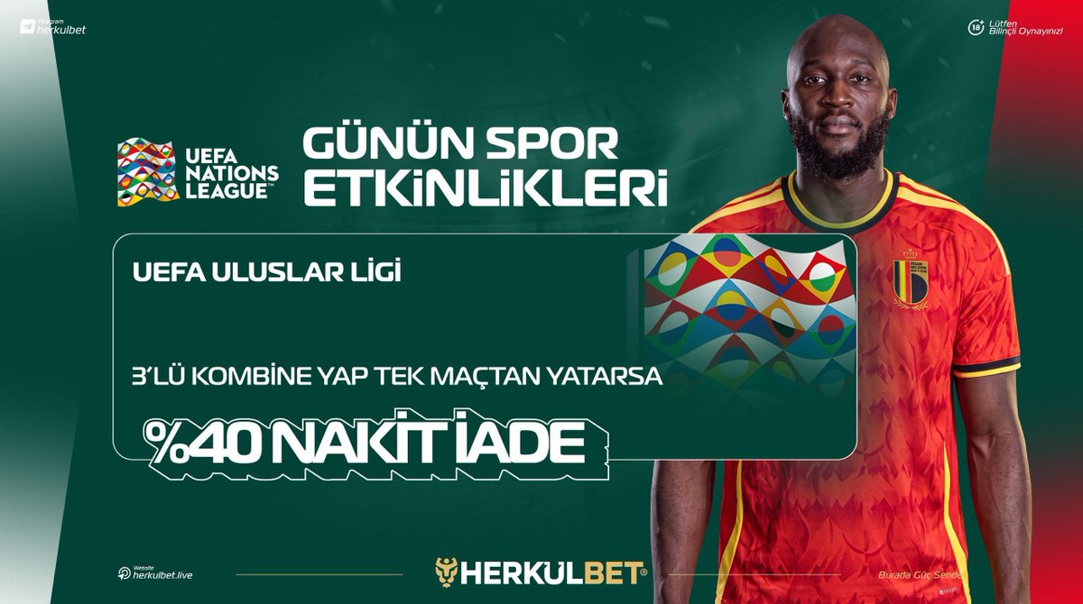 herkulgroupp's tweet photo. 🥳 𝗨𝗘𝗙𝗔 𝗨𝗹𝘂𝘀𝗹𝗮𝗿 𝗟𝗶𝗴𝗶 • 𝗞𝗼𝗺𝗯𝗶𝗻𝗲 𝗙ı𝗿𝘀𝗮𝘁ı

3 maçı seç. Kombinini kur. Tek maç bozarsa avantaj Herkül’den!

🇪🇺 3’LÜ KOMBİNE
💰 %𝟰𝟬 𝗡𝗔𝗞İ𝗧 İ𝗔𝗗𝗘

🥳 Maçlar başlamadan kuponunu sahaya sür.

🔞 18+ | Lütfen bilinçli oynayınız. https://t.co/VLtIgE4AFa