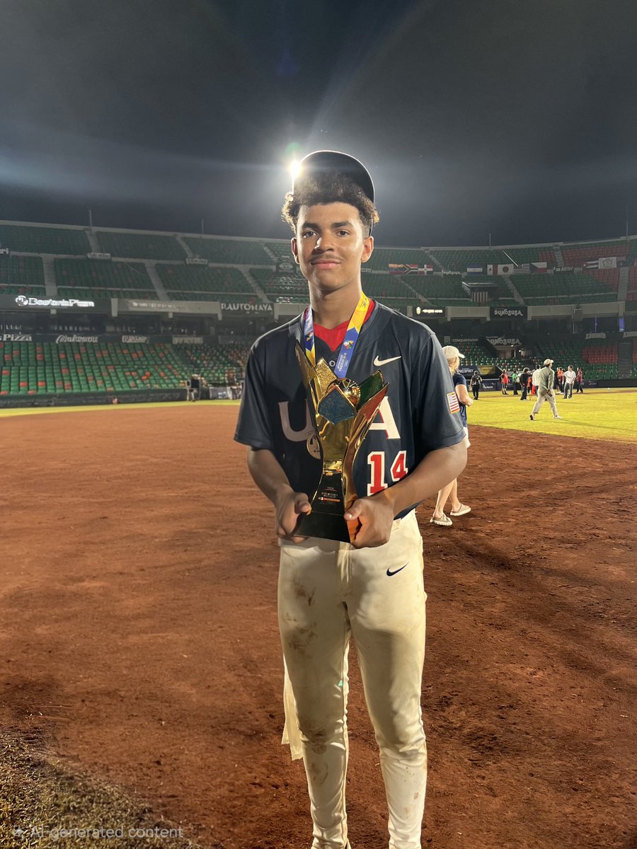 cdubb10711's tweet photo. Congrats to my baby boy Chris Worrell Jr @HittersChris23  and his Team USA teammates on bringing home the Gold!! @hittersbaseba11  #WorldChampions https://t.co/egTr7QGDOW
