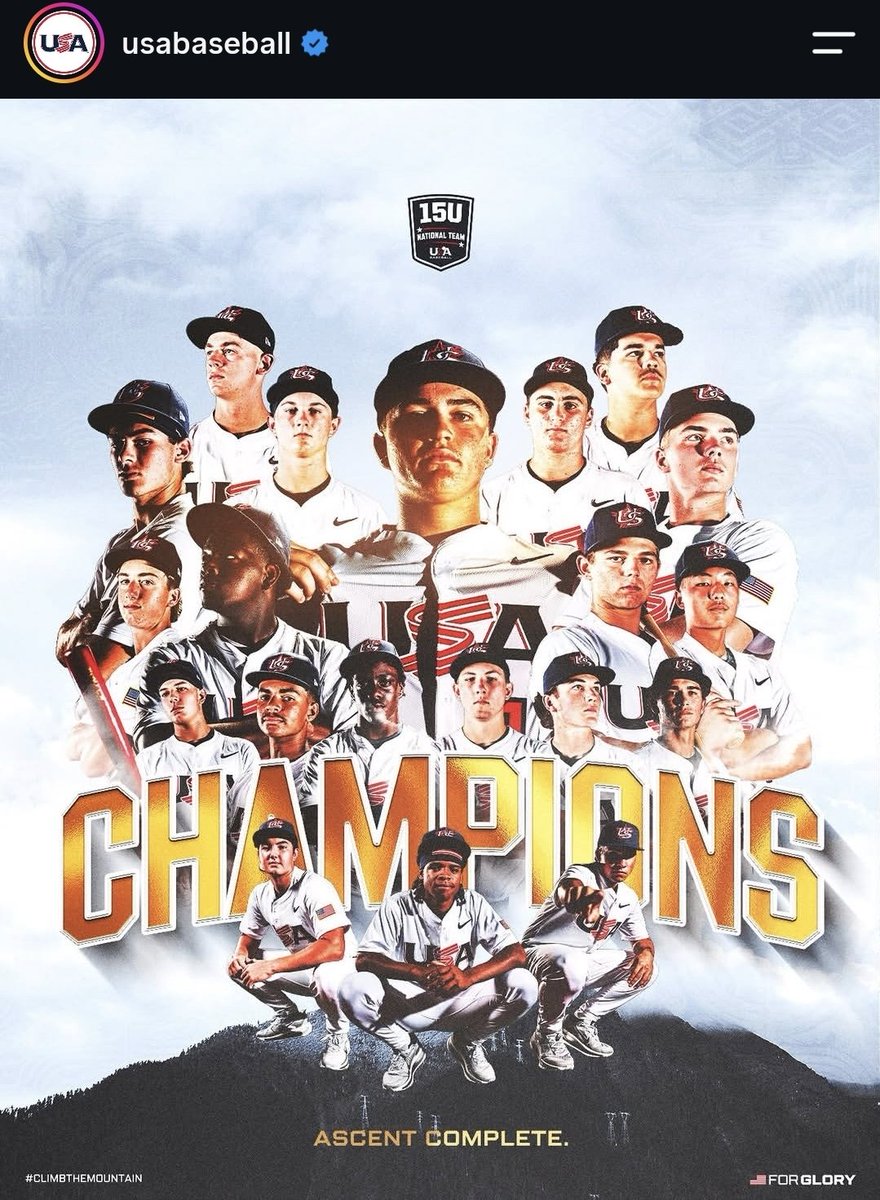 cdubb10711's tweet photo. Congrats to my baby boy Chris Worrell Jr @HittersChris23  and his Team USA teammates on bringing home the Gold!! @hittersbaseba11  #WorldChampions https://t.co/egTr7QGDOW