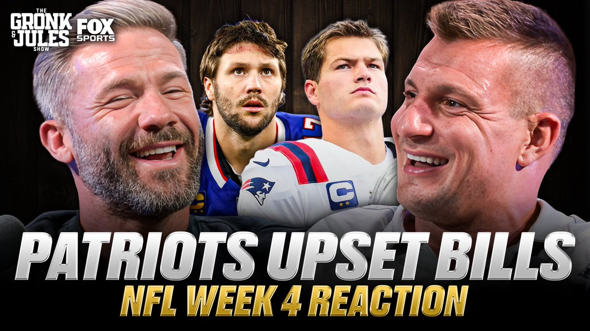 Edelman11's tweet photo. We’re reacting to that huge @Patriots win over the Bills yesterday with @RobGronkowski in a brand new episode of the @GronkandJules Show out now 🏈

⬇️ Tune In ⬇️
https://t.co/eN4QyC1W5R https://t.co/JwdT3g9uf4