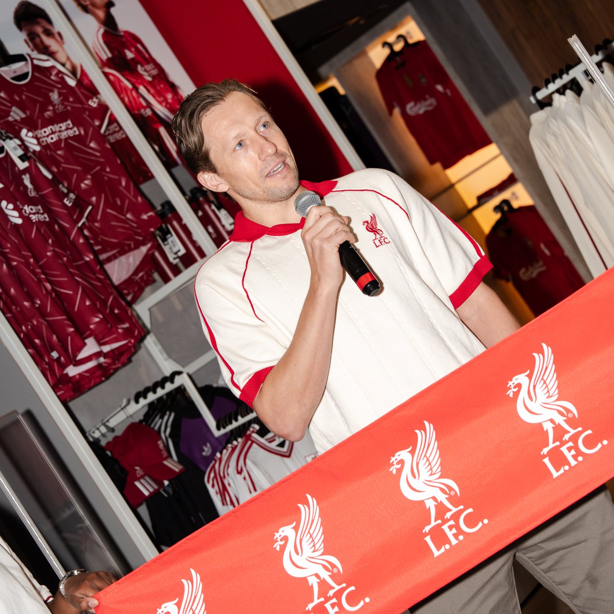 LFC's tweet photo. Lucas Leiva has officially opened our newest @LFCRetail store in Durban, marking the club’s third store opening in South Africa in just six months 🙌

🔗 https://t.co/oQVhmAqd1u https://t.co/gCw2unfCPu