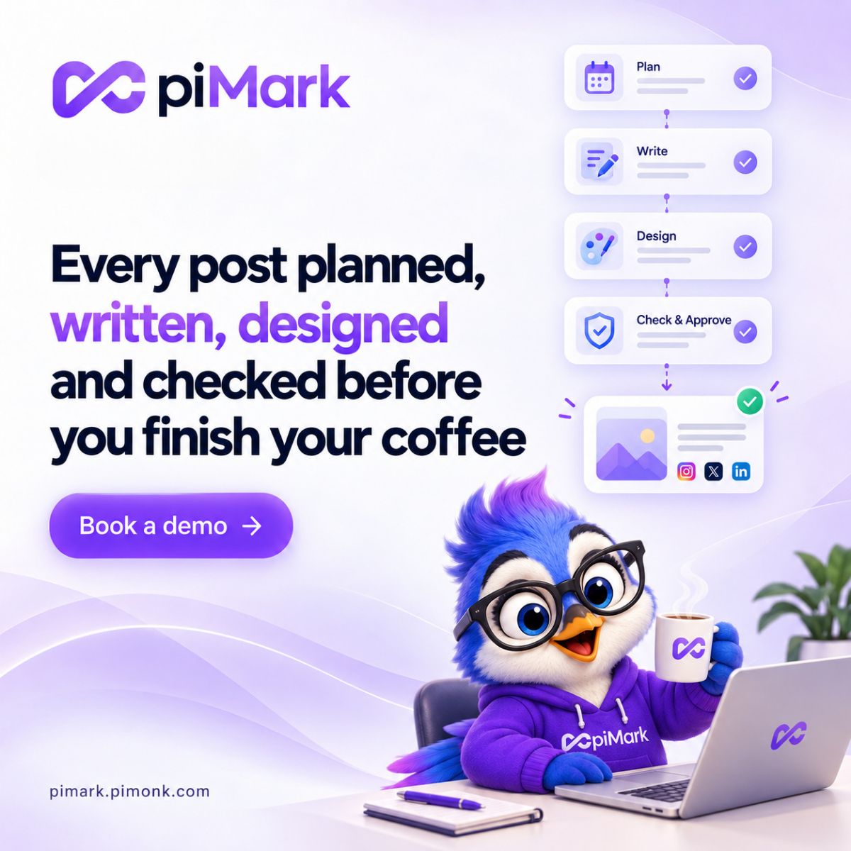 piMarkX's tweet photo. piMark turns the content workflow into one coordinated system-so your team spends less time chasing handoffs and more time launching.

👉 Book a demo: https://t.co/9MSqag6TDD 

#HalkBuradaSpkNerede #فجر_اليمن #JASPERConcert #Lanterns #BBNaija https://t.co/weCkrpg2ST