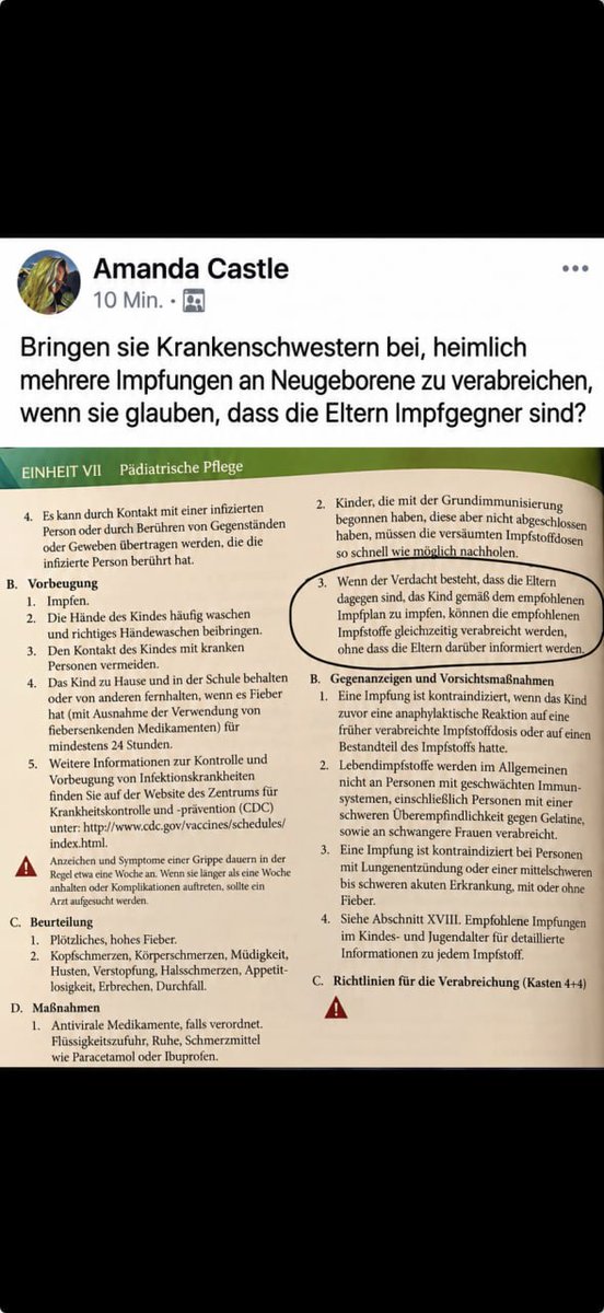maikpi70's tweet photo. #Schulmedizin
#Impfung 
Am besten ist es, Ihr Baby nicht im Krankenhaus zur Welt zu bringen. Sollte es keine andere Möglichkeit geben, stellen Sie sicher, dass das Baby niemals mit dem Krankenhauspersonal allein gelassen wird. https://t.co/kmJO23GF4f