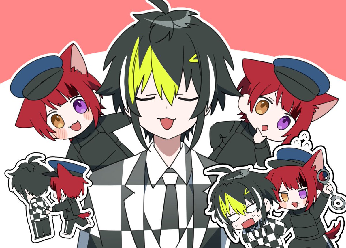 nana72710193's tweet photo. 【work】  
アニメイラストを担当しました🚓
よろしくお願いします！

【手描き切り抜き】伊波ライはメロ罪で逮捕【莉犬／NEWTOWN／伊波ライ】
https://t.co/n9jaImjbpM https://t.co/1lRQfuuO4U