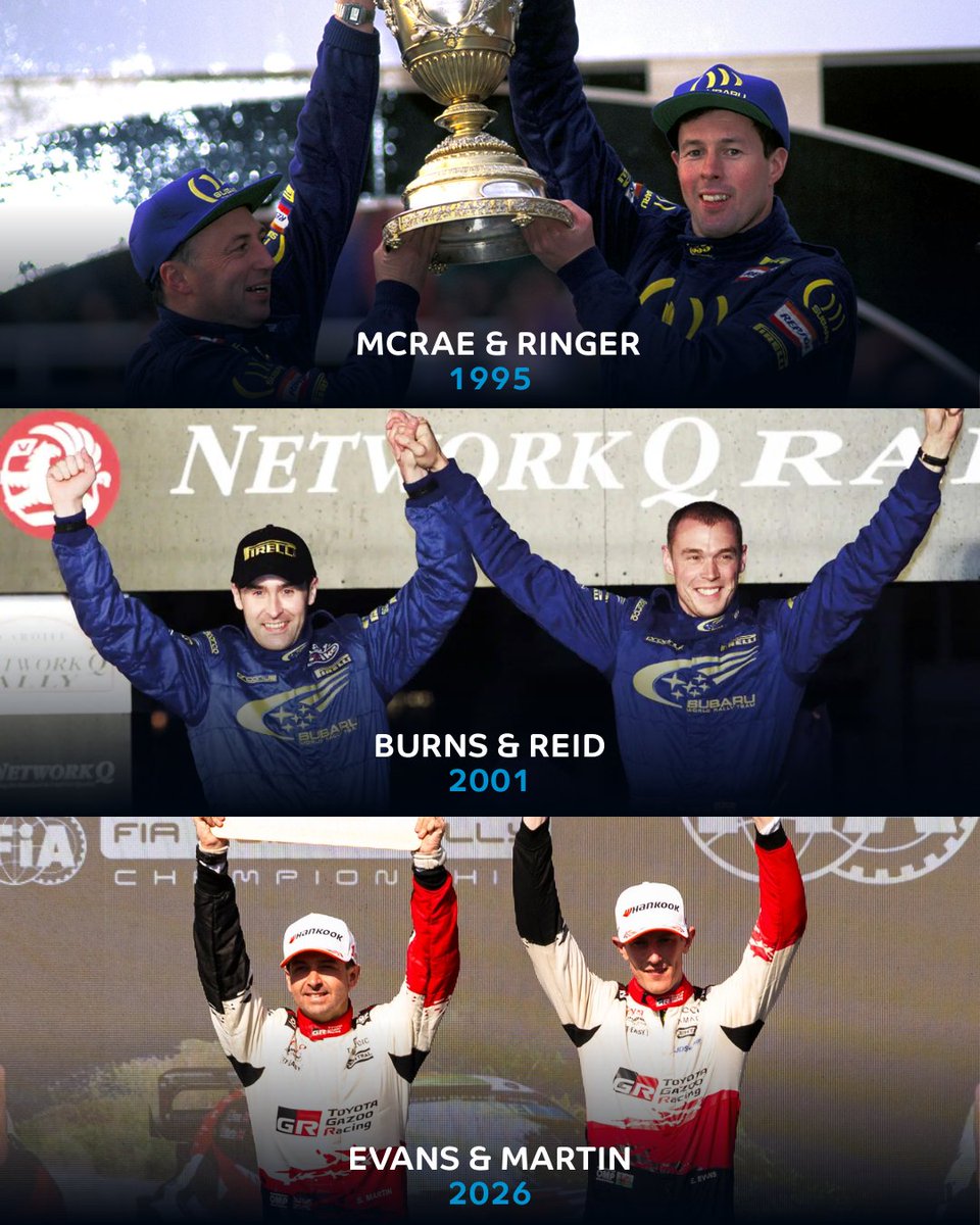 prodrive's tweet photo. Congratulations to @ElfynEvans and @scottmartinat on becoming FIA World Rally Champions and only the third British crew to win the title.

Having seen up close what it requires, we know just how hard it is to reach the top. Winning a World Rally Championship demands speed, consistency and resilience across the entire season. 

Congratulations also to @OliverSolberg01 and @EAERallying on a fantastic season too. They pushed the championship battle all the way and came agonisingly close. We have no doubt their day will come.

📸: Prodrive | Red Bull Content Pool

#FIA #WRC @OfficialWRC