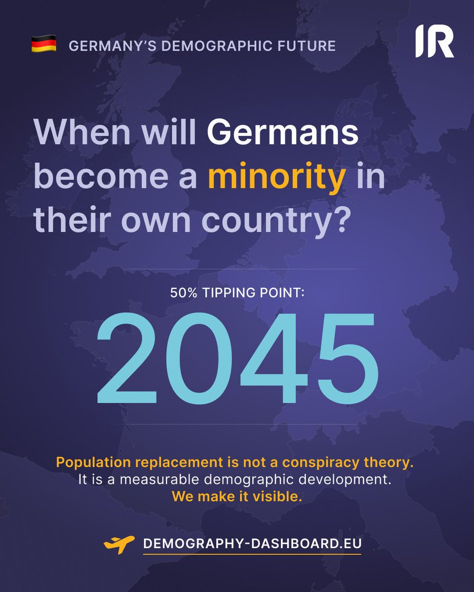 helmutstrauf's tweet photo. Ein Deutscher, der nächstes Jahr geboren wird, wird mit seinem 18. Geburtstag Minderheit im eigenen Land sein. Wer eine Zukunft für seine Kinder sichern will, fordert rigorose Remigration. https://t.co/GCuel2UaCn