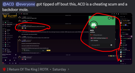 DynastyKorrupt's tweet photo. @THump Should we ask rotk why they have mods that are in cheating discords and are cheating https://t.co/yY8ycavLrU