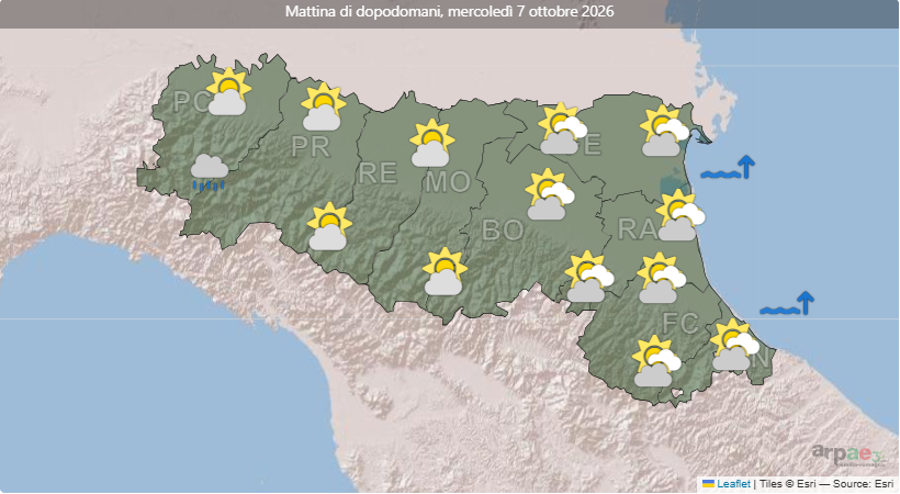 ArpaER's tweet photo. 🌦️Le previsioni #meteo da oggi a mercoledì in #EmiliaRomagna: nuvoloso con possibili piogge, più probabili in Appennino
🌡️max 23/26°C
Maggiori info e aggiornamenti https://t.co/hTR8WFH2MV https://t.co/JME5VGZWQq