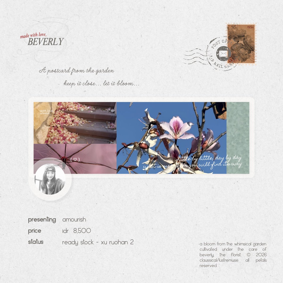 claussical's tweet photo. 🧺💌 — help me to repost please? thank you! 

come wander through a garden painted in candy colours, wild little flowers, and lovely things that seem to belong in a fairytale. ♡ ready stock layout xu ruohan &amp; wonhee illit available to take

love, #zonauang https://t.co/ur0KpWnRPC