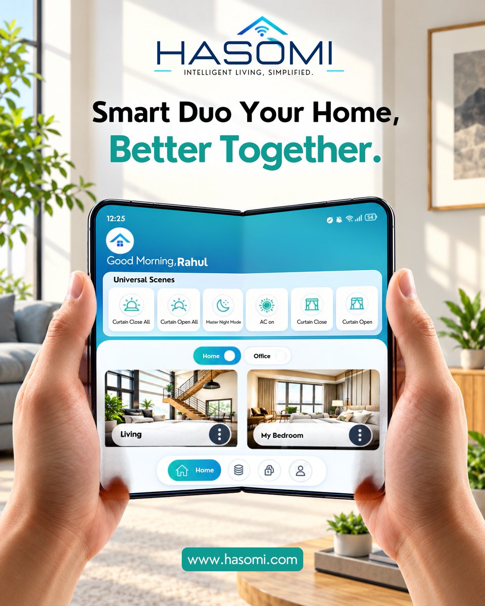 hasomi_smart's tweet photo. What if your home could understand you before you even ask?

Smart living isn’t just about technology—it's about making everyday life effortless.

HASOMI Intelligent Living, Simplified.

#HASOMI #SmartHome #SmartLiving #HomeAutomation #IoTHome #IntelligentLiving #HomeTech #Future https://t.co/mVfEgQHNdD