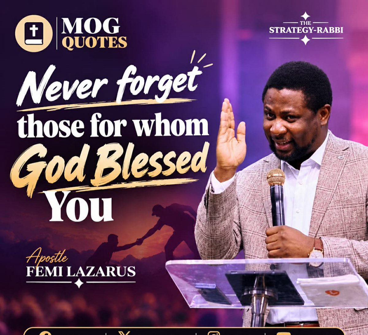 strategyrabbi's tweet photo. *Apostle Femi Lazarus*
#apostlefemilazarus #lightnationglobal #LightNation #trendingpostchallenge #gospel #thestrategyrabbi #afl https://t.co/hc9hHsPwhF
