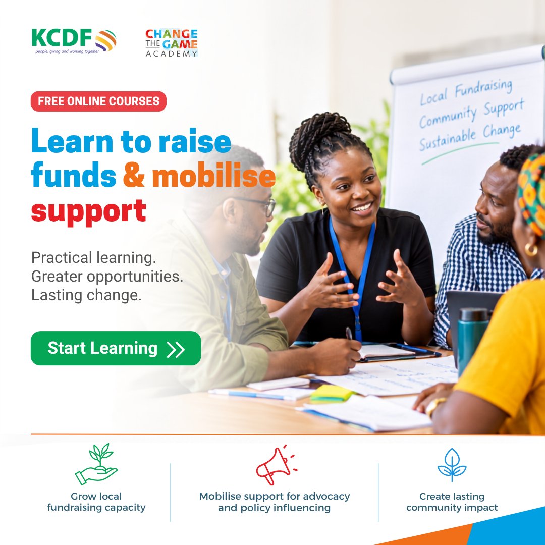 KCDF's tweet photo. @CTGAcademy is an online learning platform offering FREE courses that help organisations raise local resources and build support for their work.

The courses are available worldwide, &amp; you can learn at your own pace.

Start learning today: https://t.co/DvKp4oMTIn https://t.co/0KUVP1JUd4