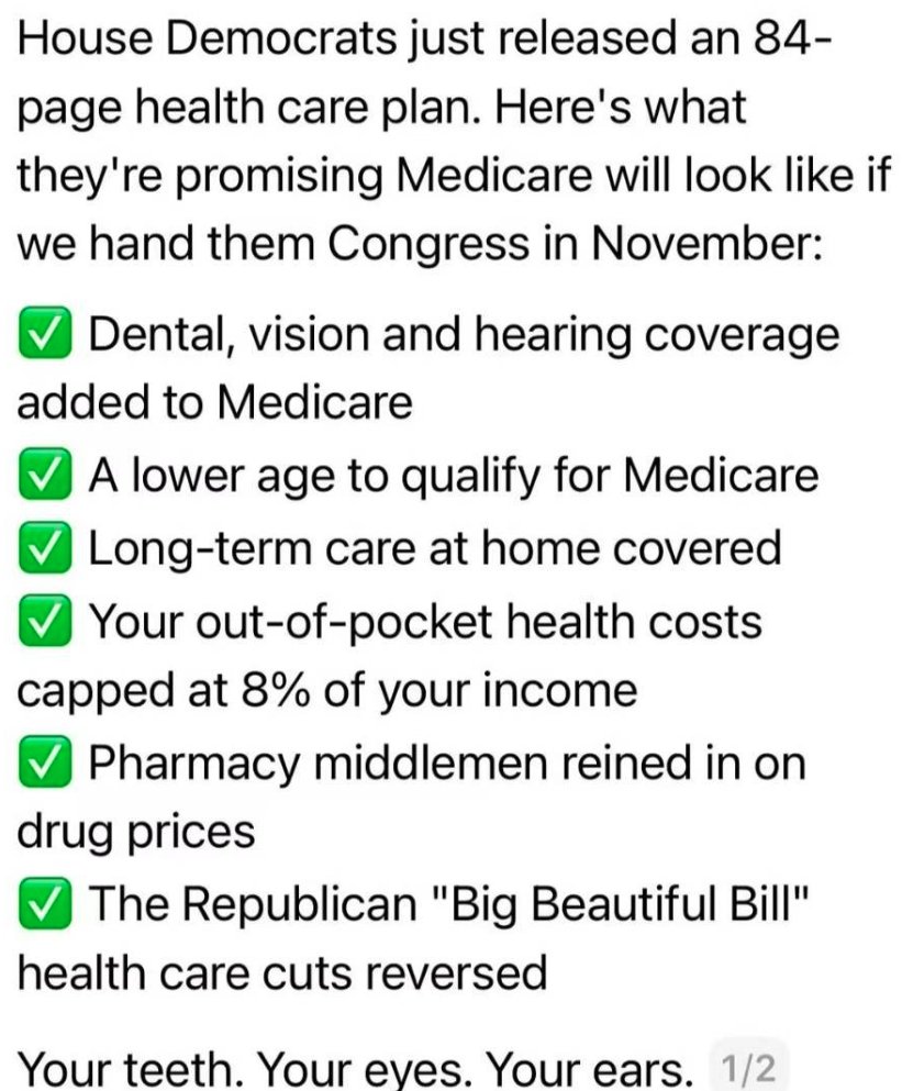 herotimeszero's tweet photo. If Democrats win, you'll have better healthcare.

If Republicans win, you'll have a better ballroom. https://t.co/1lANFImQDd