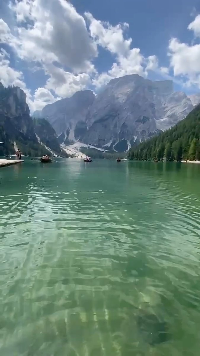 almalopezcortes's tweet photo. Feet in the water, mountains in the clouds, deep in the Dolomites. https://t.co/NIieGkuoxj