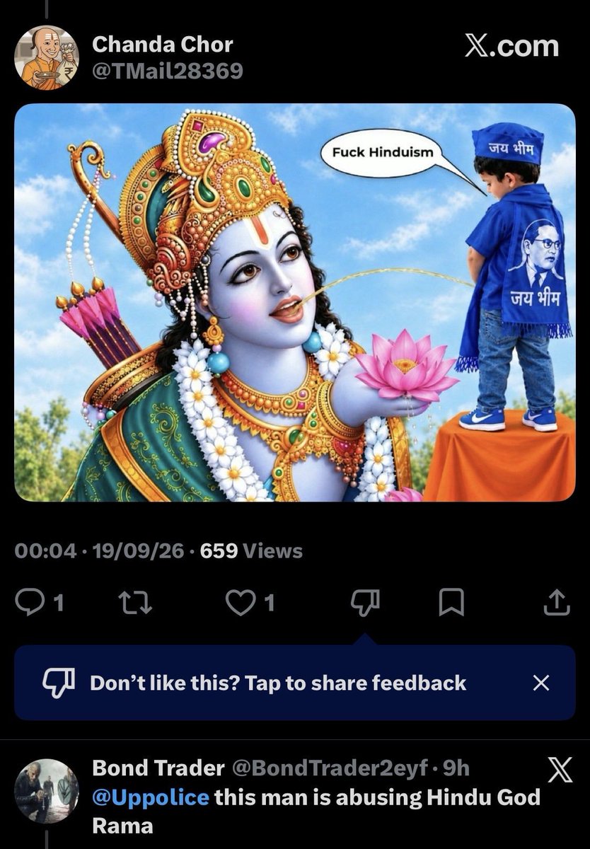 xEradicateEvil's tweet photo. RSS/BJP wants Savarnas to feel guilty that those who post such vulgar things, are not allowed to enter temples.

Hindutva is a lie. https://t.co/sRRtdwp6Cd