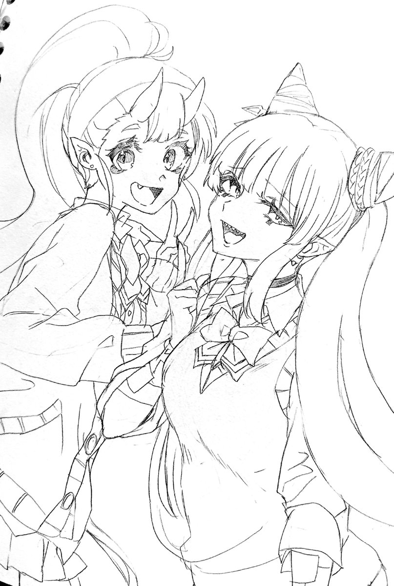ri_Oran33's tweet photo. 懐かしいイラスト発見
JK茨木ちゃんと叫喚ちゃん https://t.co/NP6qGkVvyB