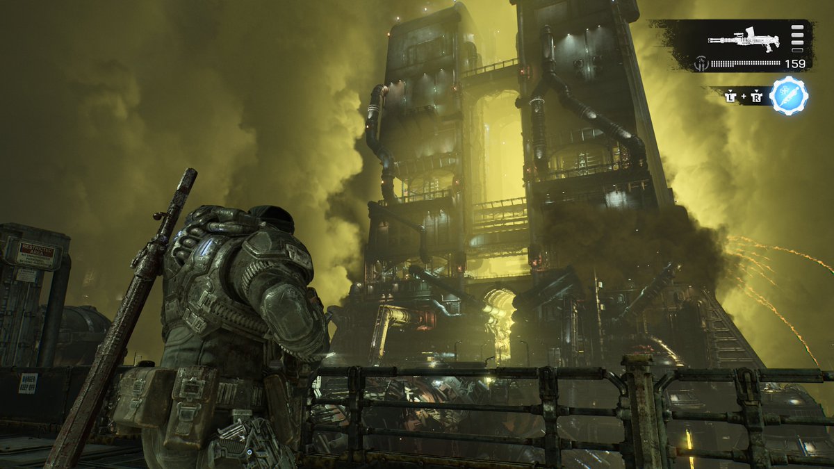 JVCom's tweet photo. On a testé Gears of War E-Day, et voici notre avis :

+ Une véritable claque visuelle même en mode Performances
+ Des Gears plus agréables à contrôler grâce au saut et à la glissade
+ Excellentes sensations de tir avec des impacts puissants fidèlement reproduits
+ Abandon des séquences tower defense pour se focaliser sur l’essentiel : l’action
+ Mode Siege explosif et fun en multi
+ Les armes à modifier apportent un plus appréciable
- La zone ouverte de la ville de Kalona a quelques limites frustrantes
- Les objectifs secondaires sont trop répétitifs pour des récompenses pas toujours motivantes
- Des personnages principaux dont on peine à s’attacher pendant la campagne
- Un 60fps qui toussote dans les moments les plus chargés, sur Series X
- Le mode Horde (“classique”) aurait mérité une approche plus traditionnelle pour satisfaire tout le monde

La note : 17/20