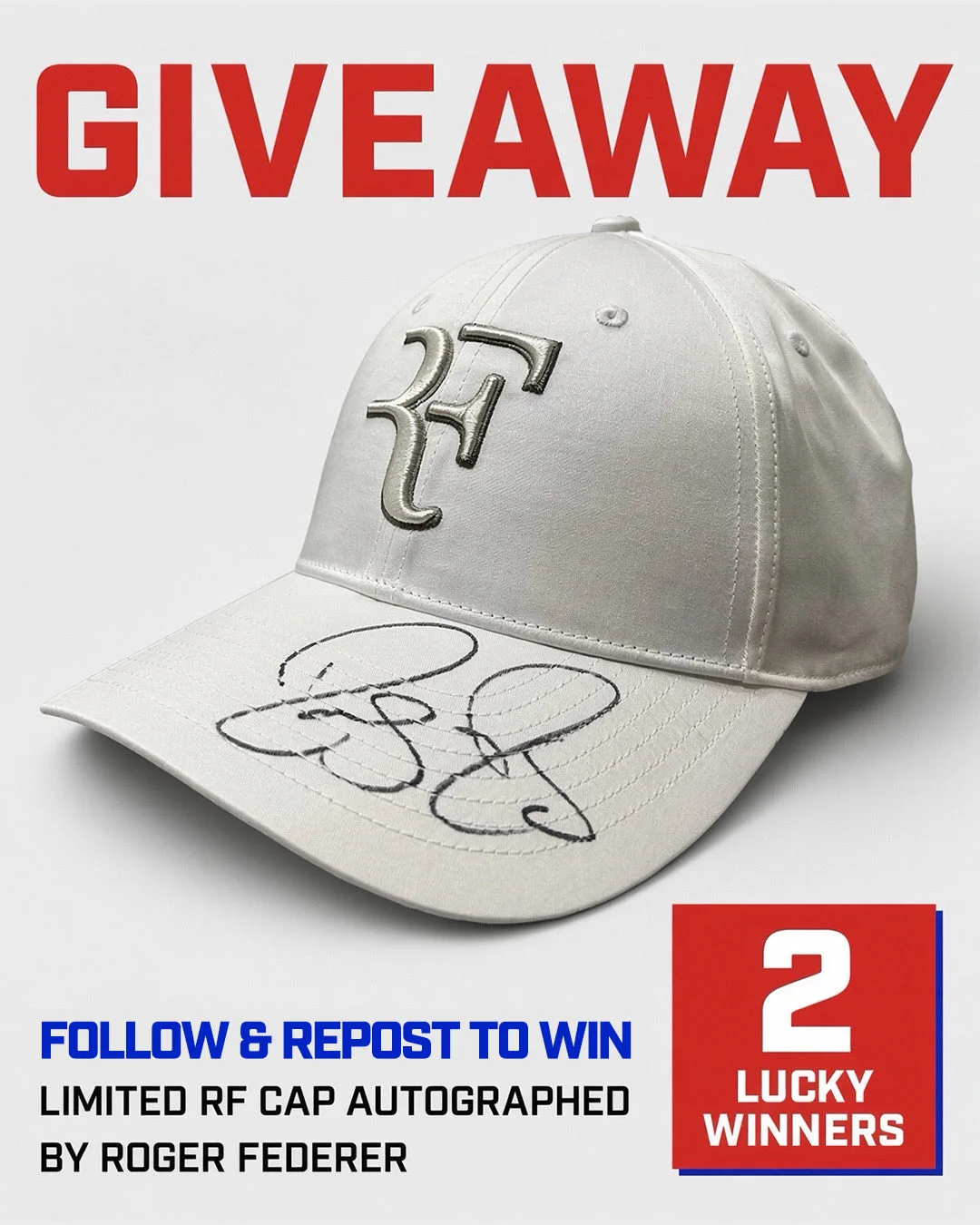 RF Federer キャップオートグラフプリント　激レア UNIQLO_Sports в X: „📢GIVEAWAY! Win an RF Cap autographed by Roger
