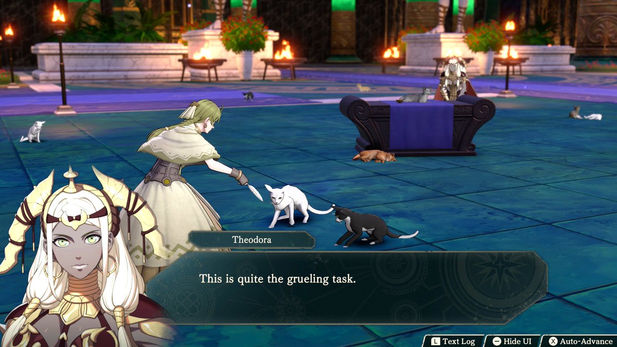 RadiantXIV's tweet photo. Theodora pls, they're just cats! 🤣 https://t.co/z4WlPSbQRJ