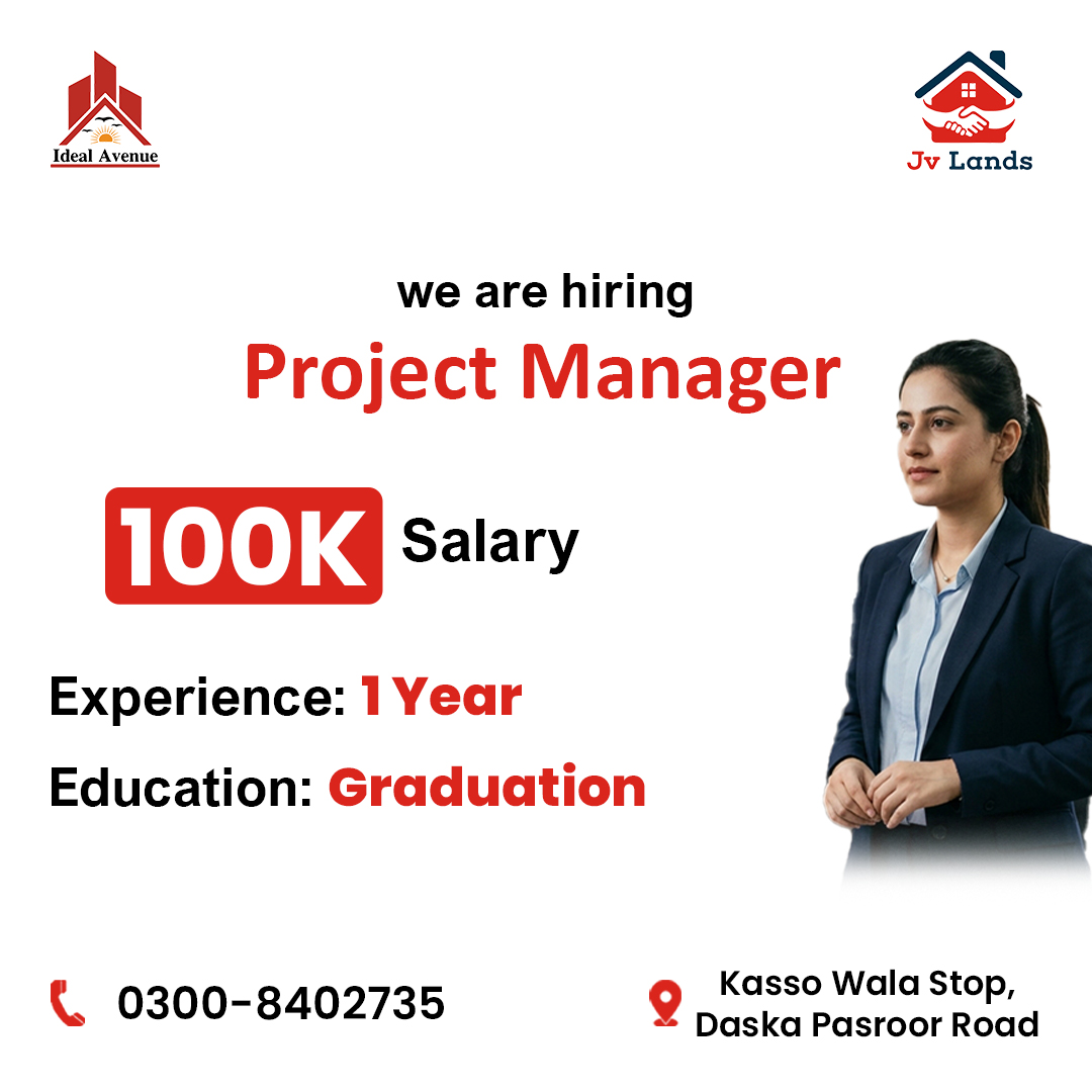 jvlandspvt's tweet photo. 📢 We’re Hiring: Project Manager!

💼 1+ Year Experience
🎓 Graduation Required
💰 Salary: Up to 100K
📍 Kasso Wala Stop, Daska Pasroor Road
📞 Apply now: 0300-8402735
#Hiring #ProjectManager #DaskaJobs #JobsInPakistan #JVLands https://t.co/XkxoRix6jQ