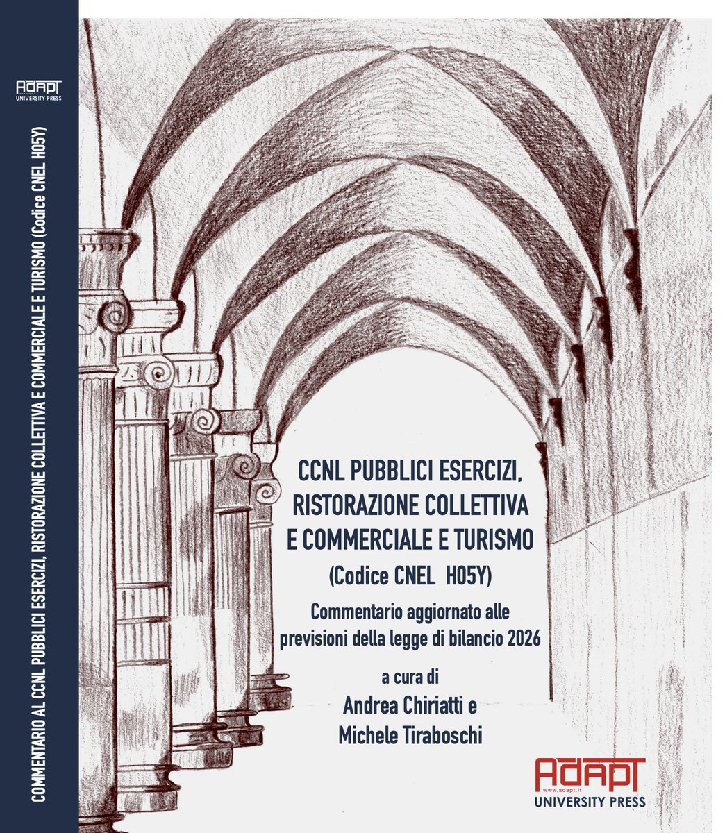 MicheTiraboschi's tweet photo. Nella aula di #DirLav2026 si intrecciano le storie e le prime esperienze professionali o di alternanza tra formazione e lavoro di circa 150 studenti
Circa tre quarti dell'aula ha conosciuto il lavoro e, almeno in parte, le sue regole mediante esperienze più o meno formalizzate e strutturare in ristoranti, bar, fast food, pasticcerie, gelaterie, stabilimenti balneari ... 
Sono attività, mestieri e mansioni che entrano pienamente nel campo di applicazione del contratto collettivo nazionale di lavoro dei pubblici esercizi (parte generale, titolo I, articolo 1) che è da quest'anno anche uno dei loro libri di testo. 
Le loro esperienze di vita diventano così il punto di partenza per conoscere il diritto del lavoro. E per imparare a vedere le regole e il diritto anche dove, fino a ieri, sembrava esserci soltanto un lavoretto alternato con l'impegno scolastico e universitario.
Qui info sul volume curato con @AChiriatti per @ADAPT_Press: https://t.co/CA4DkwX6Xf