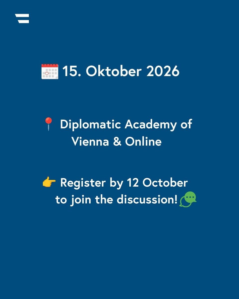 AustriainMuscat's tweet photo. 🌍 Vienna Conference against Trafficking in Human Beings 2026

📅 15 October 2026 | 📍 Diplomatic Academy of Vienna &amp; Online

👉 Register by 12 October to join the discussion.
https://t.co/FnO81eoyxE
#ViennaConference2026
#HumanTrafficking #Resilience #Prevention https://t.co/BtakUHc5dO