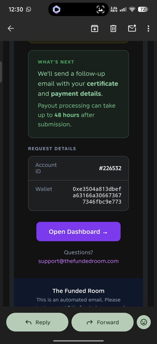 ImranLadla3171's tweet photo. My payout approved in few second thanks team @thefundedroom https://t.co/VBWlwJYb7t