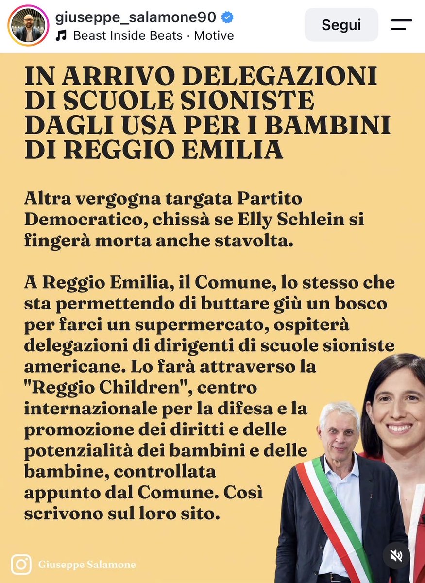 redroby5's tweet photo. Leggete e fate diventare virale. 
Reggio Emilia oltre al #boscoOspizio invita dirigenti israeliani
@gius_salamone90 @ReggioChild che delusione https://t.co/th2fVH8Xcm