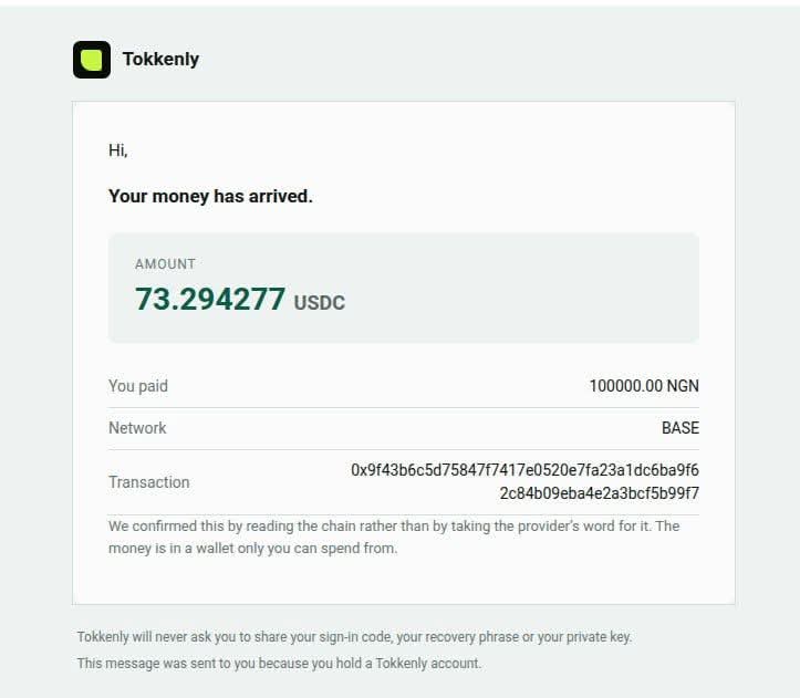 tokkenly's tweet photo. A story from one of our early users.

They needed dollars this morning to pay for a fellowship application, but they only had Naira. 

They sent it to their Tokkenly account, and the dollars were there in under 10 seconds.

This is why we're building Tokkenly. Everyday needs like this should be easy for Nigerians with global ambitions.