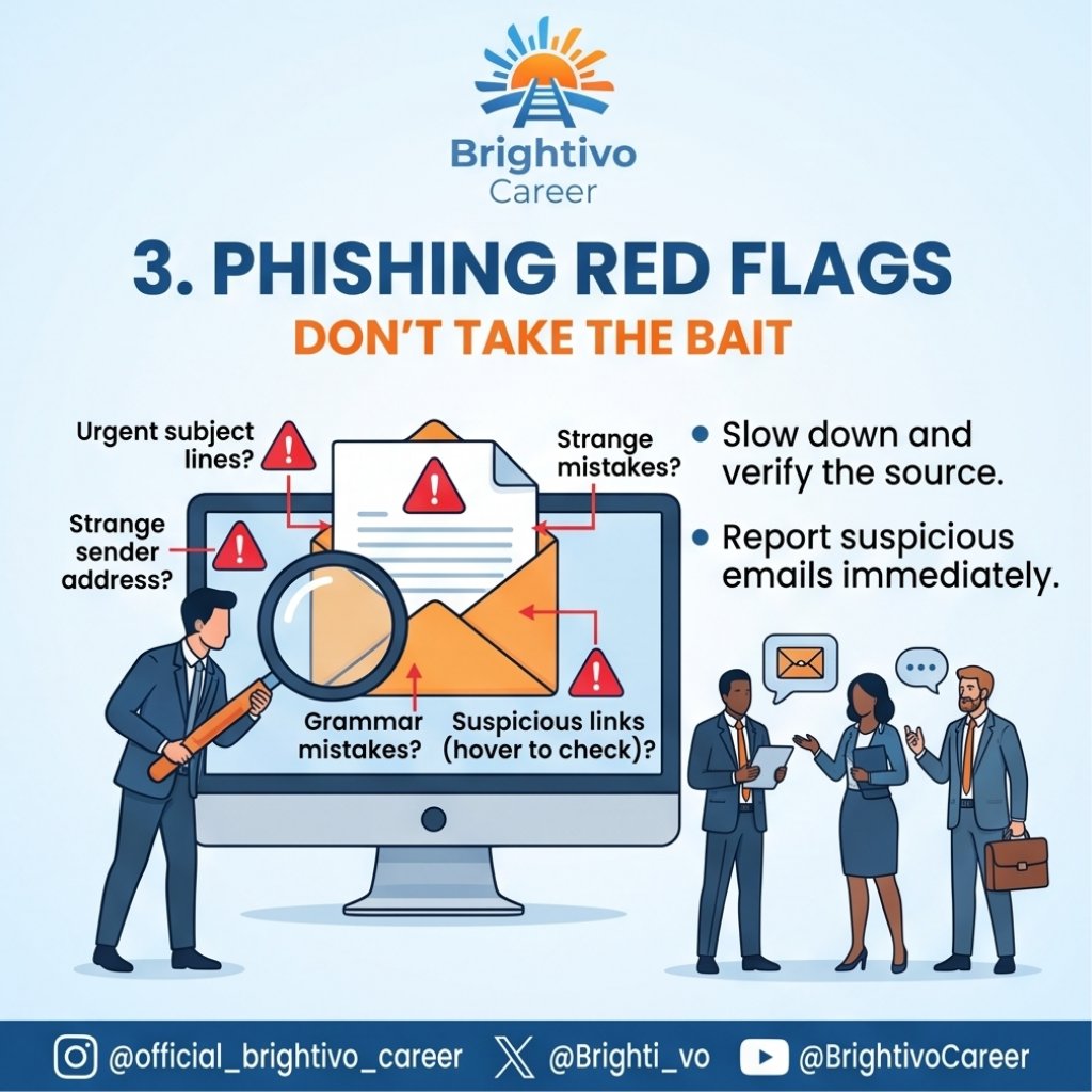 Brighti_vo's tweet photo. Cybersecurity isn’t just an IT concern, it’s everyone’s responsibility. 
Law, governance &amp; public service professionals: start with these 3 essentials:
Strong, unique passwords 
Enable 2FA
Know the red flags of phishing
Small habits can prevent major breaches. Stay alert. https://t.co/jP4eW1pBPi