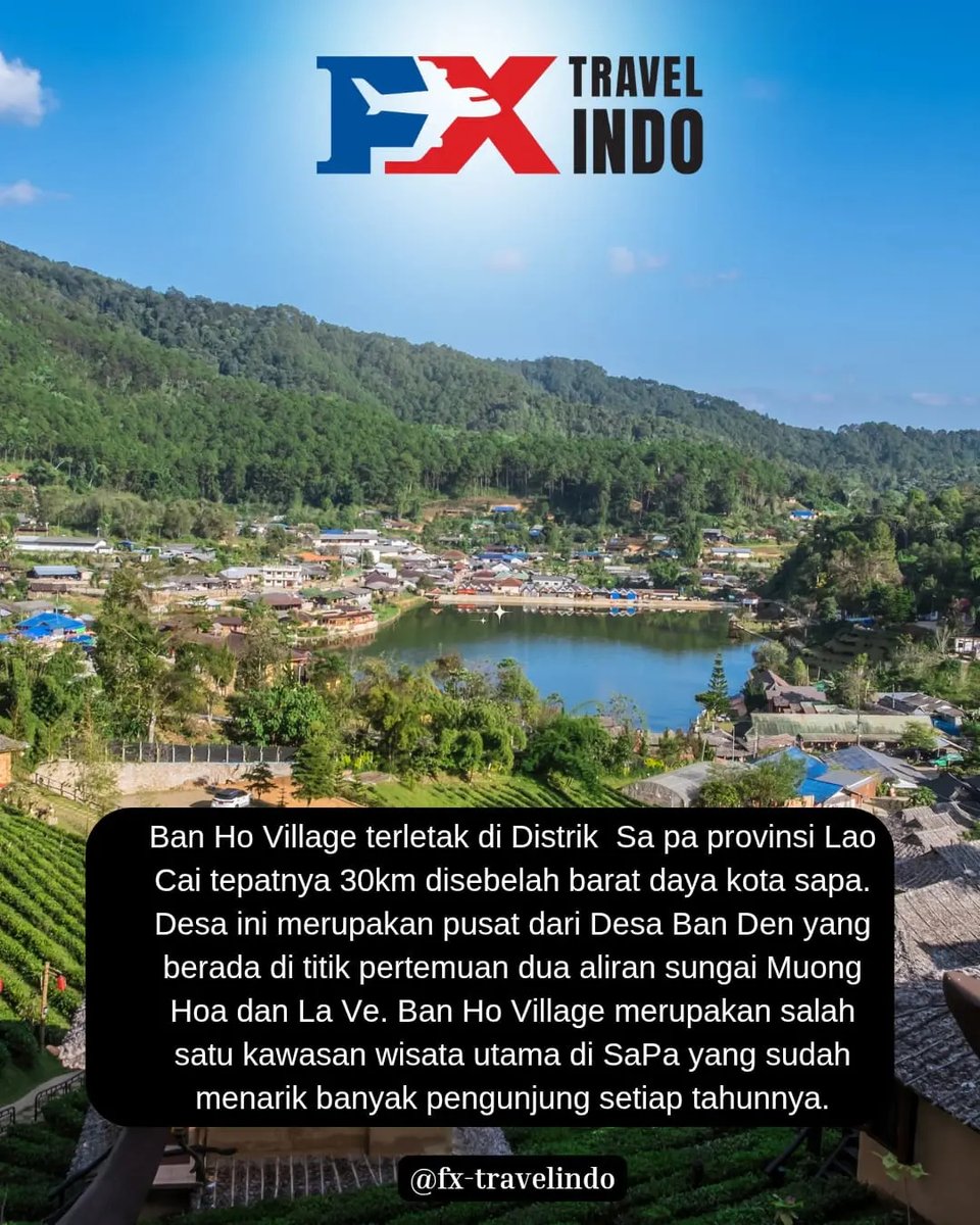 abrilth's tweet photo. Ban Ho Village di Lao Cai, Sapa, jadi salah satu destinasi wisata utama di Vietnam. Pemandangannya keren dan wajib masuk daftar liburanmu. Jangan lupa follow dan save untuk info promo terbaru. https://t.co/4wnFU2X50B