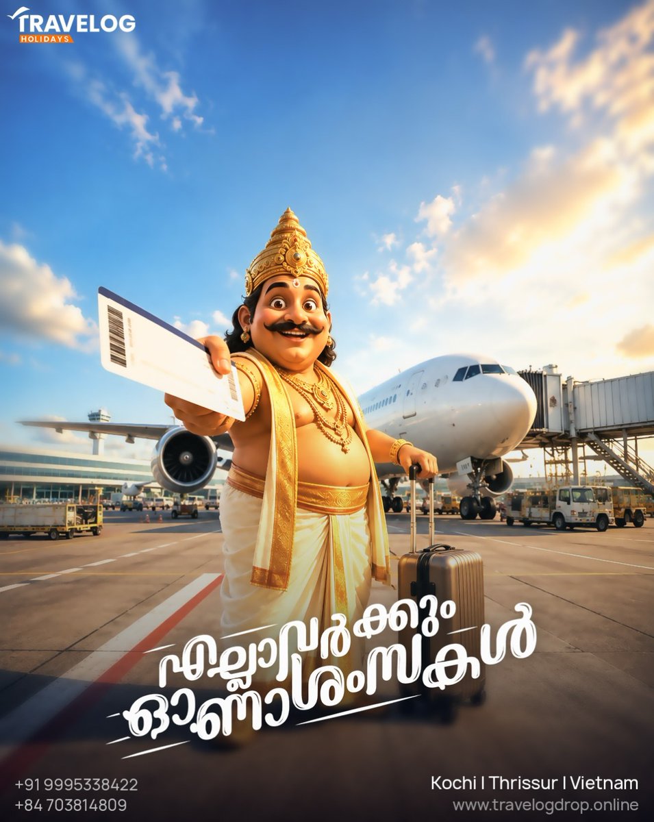 xavykz11's tweet photo. This Onam, Maveli goes international. Celebrate with new journeys, unforgettable experiences, and memories beyond borders. Happy Onam from Travelog Holidays. May your season be filled with happiness, prosperity, and adventures ahead. https://t.co/FM3AJlPIZB