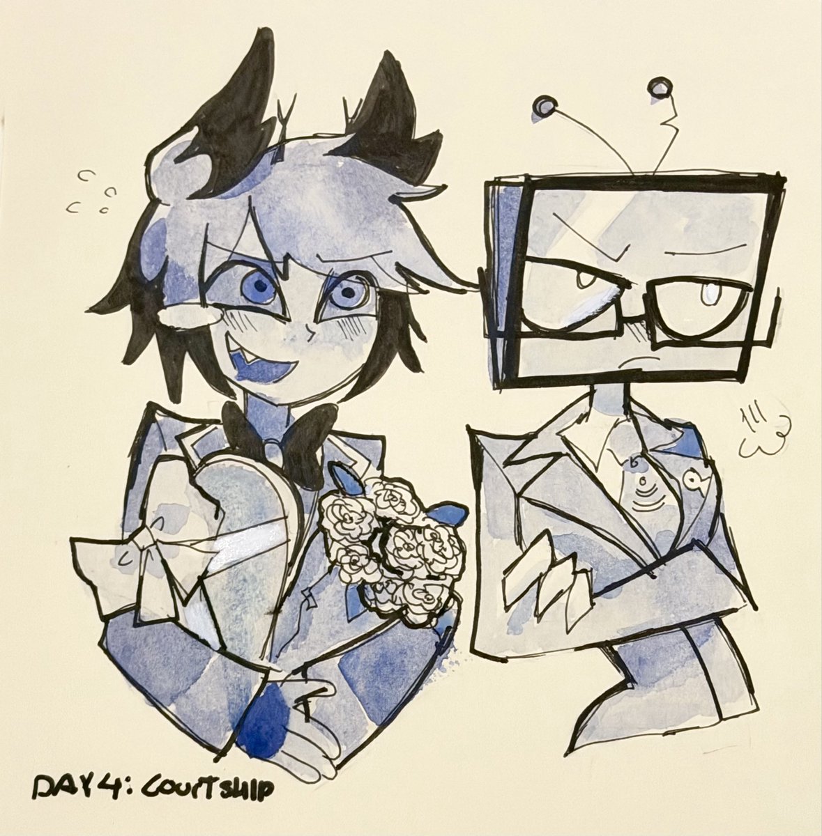 voxtekEmployee's tweet photo. day 4 of #alvoxtober2026 : courtship 🥀 #radiostatic #alvox https://t.co/e8lcpQhPH8
