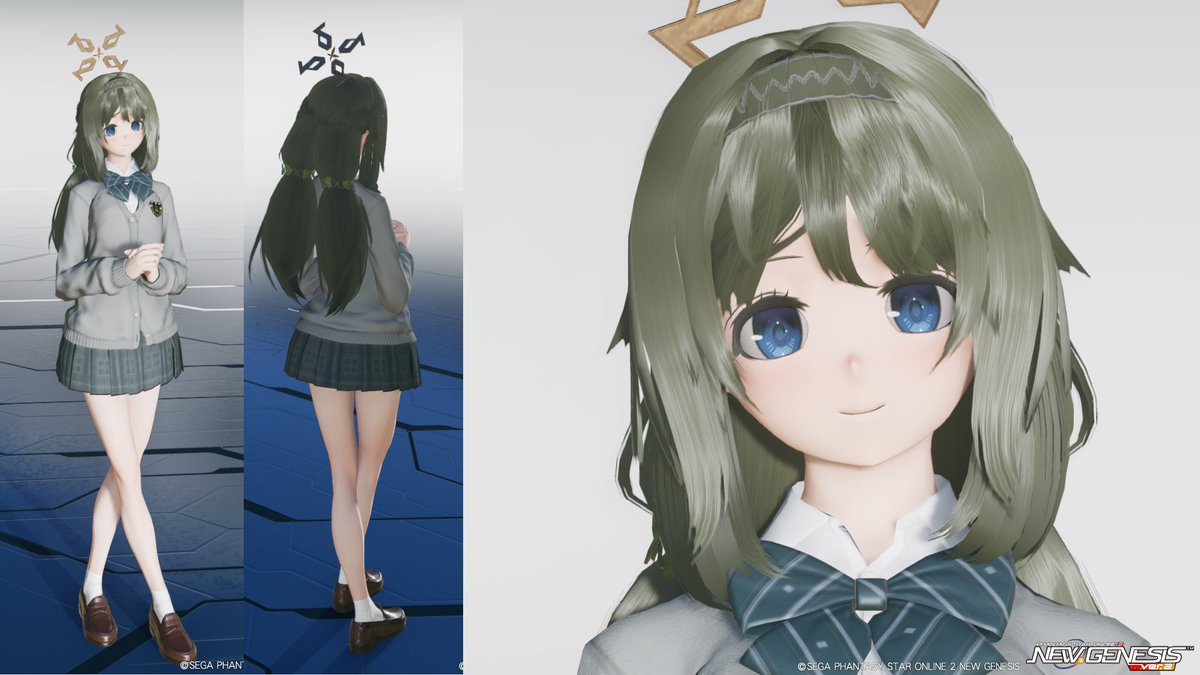 medaAXE's tweet photo. #PSO2NGS 
#pso2でブルアカ 
#MDアクスのキャラクリメモ
椎名ツムギの再現 https://t.co/WcY0tQme3U