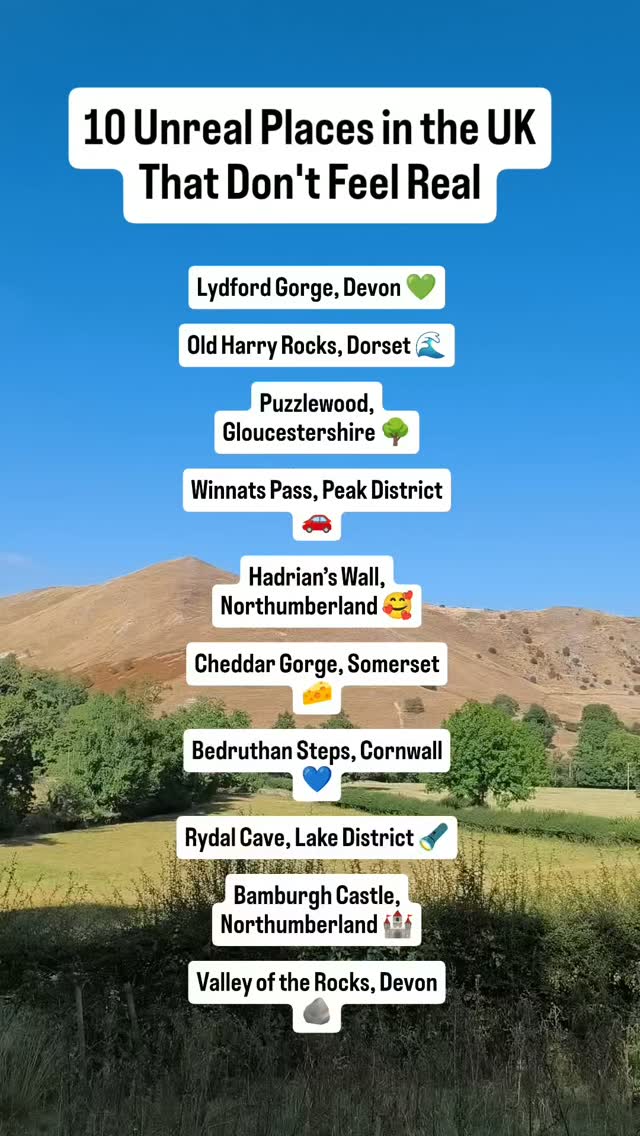 Furkan28gs's tweet photo. 10 bucket-list locations in England that feel unreal: from dramatic cliffs and hidden gorges to mossy forests and ancient landmarks. Which one are you adding to your next UK road trip? https://t.co/1zhxC1PmI3