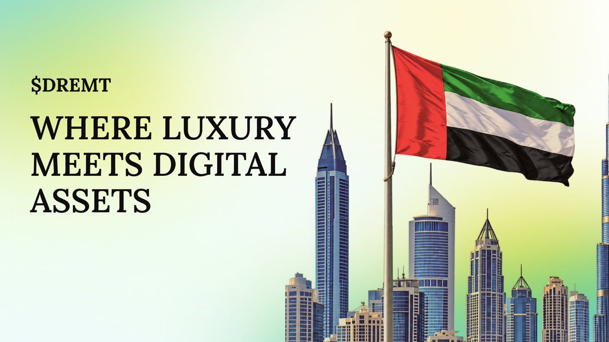 dremt_io's tweet photo. UAE became a global hub for luxury, commodities and digital assets 🇦🇪

We've built an infrastructure connecting all 3 to enter the market.

$DREMT is intentionally focused on the Middle East providing the perfect regulatory and commercial ecosystem. 

Our expansion continues 🗺️ https://t.co/Wijagb6eyd