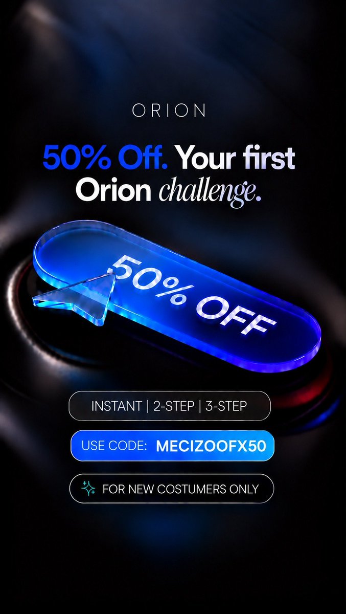 Mecizoofx's tweet photo. 🎁 $50,000 GIVEAWAY — 5 × $10K CHALLENGE ACCOUNTS! 🚀🔥

Want a chance to win a $10K trading challenge account? Here’s how to enter:

✅ Follow: @Mecizoofx
✅ Follow @OrionAffiliates
✅ Follow @Orionfundedcom

❤️ Like & 🔁 RT this post
👥 Tag 3 friends

US my code 👉 mecizoofx 50%off

Also follow 

@THE_SNR_SNIPER
@AMuhammad80840
@B__Bichi

🏆 5 Winners — 3 Days!

Good luck to everyone! 🔥