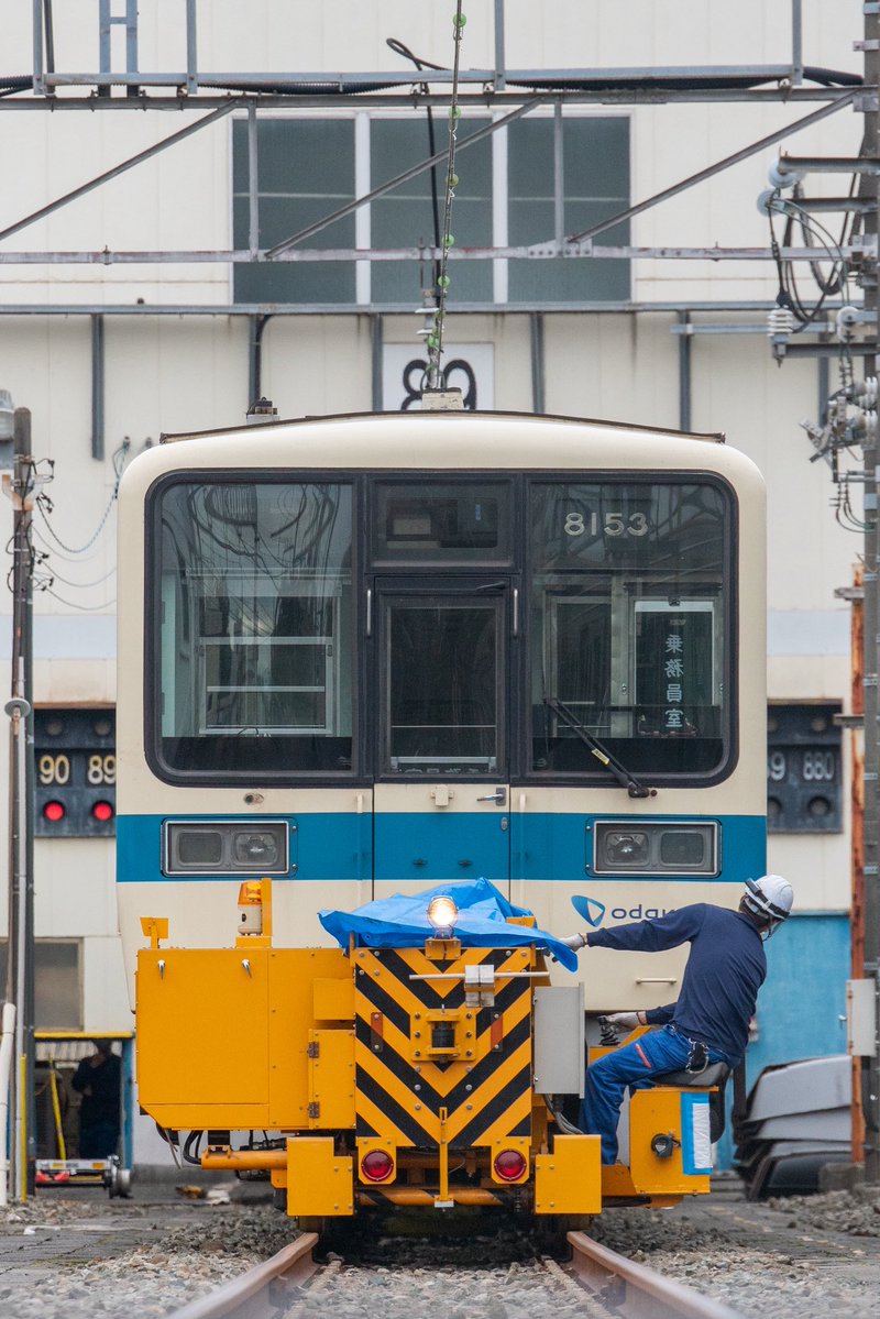 obakyu_e's tweet photo. 10/5
小田急8000形8053F(8053×4)

撮影会が台風で中止になりそのまま廃車へ
隣の90番線には8253×6が止まっていました
長年の活躍お疲れ様でした 
1984/5/23〜2026/10/5 https://t.co/j7cgzJDc9E
