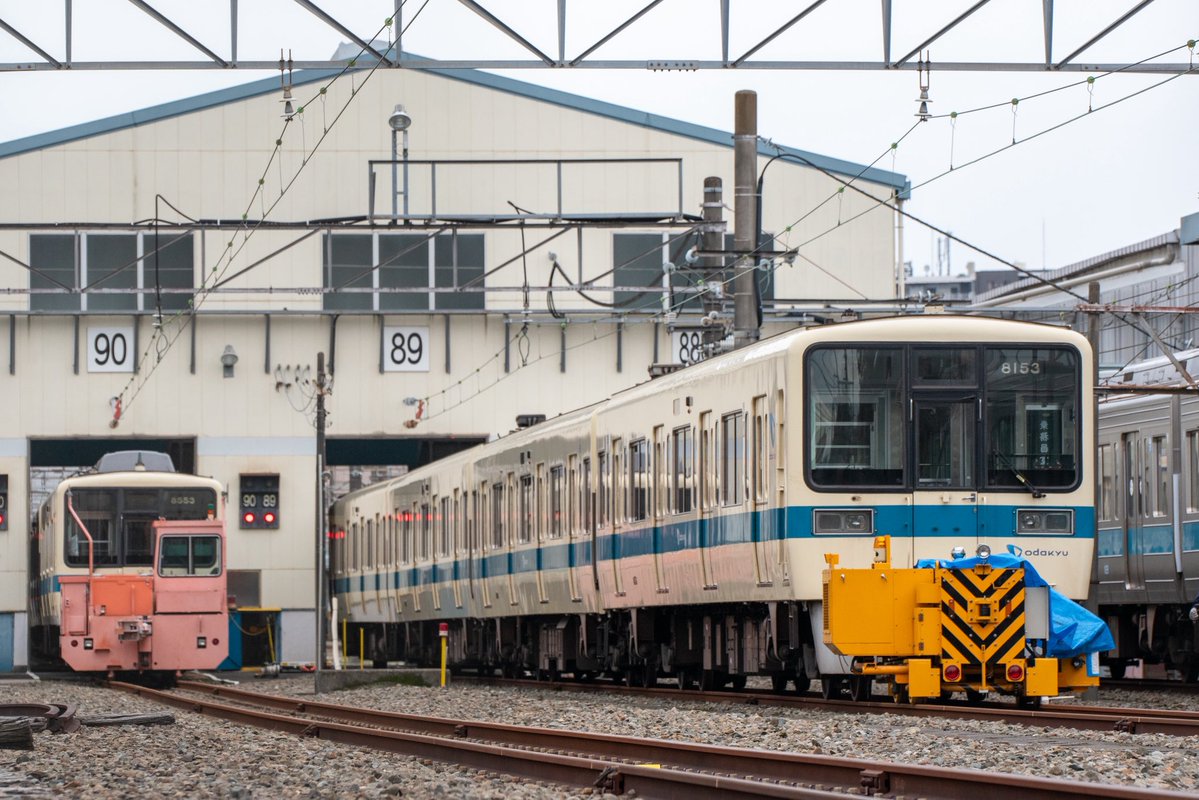 obakyu_e's tweet photo. 10/5
小田急8000形8053F(8053×4)

撮影会が台風で中止になりそのまま廃車へ
隣の90番線には8253×6が止まっていました
長年の活躍お疲れ様でした 
1984/5/23〜2026/10/5 https://t.co/j7cgzJDc9E