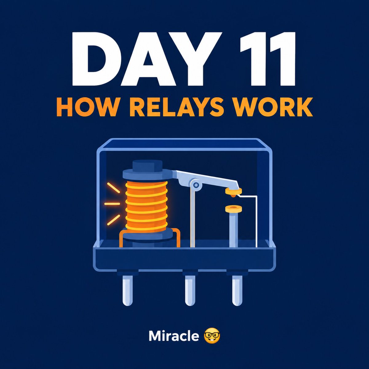 Midrex_0's tweet photo. A microcontroller can't drive a motor directly — too little current.
But it can trigger a relay, and the relay switches the big stuff. Two circuits, one box.
Day 11, learning Mechatronics + AI from zero. #mechatronics #buildinginpublic https://t.co/UHMZuhU4ds