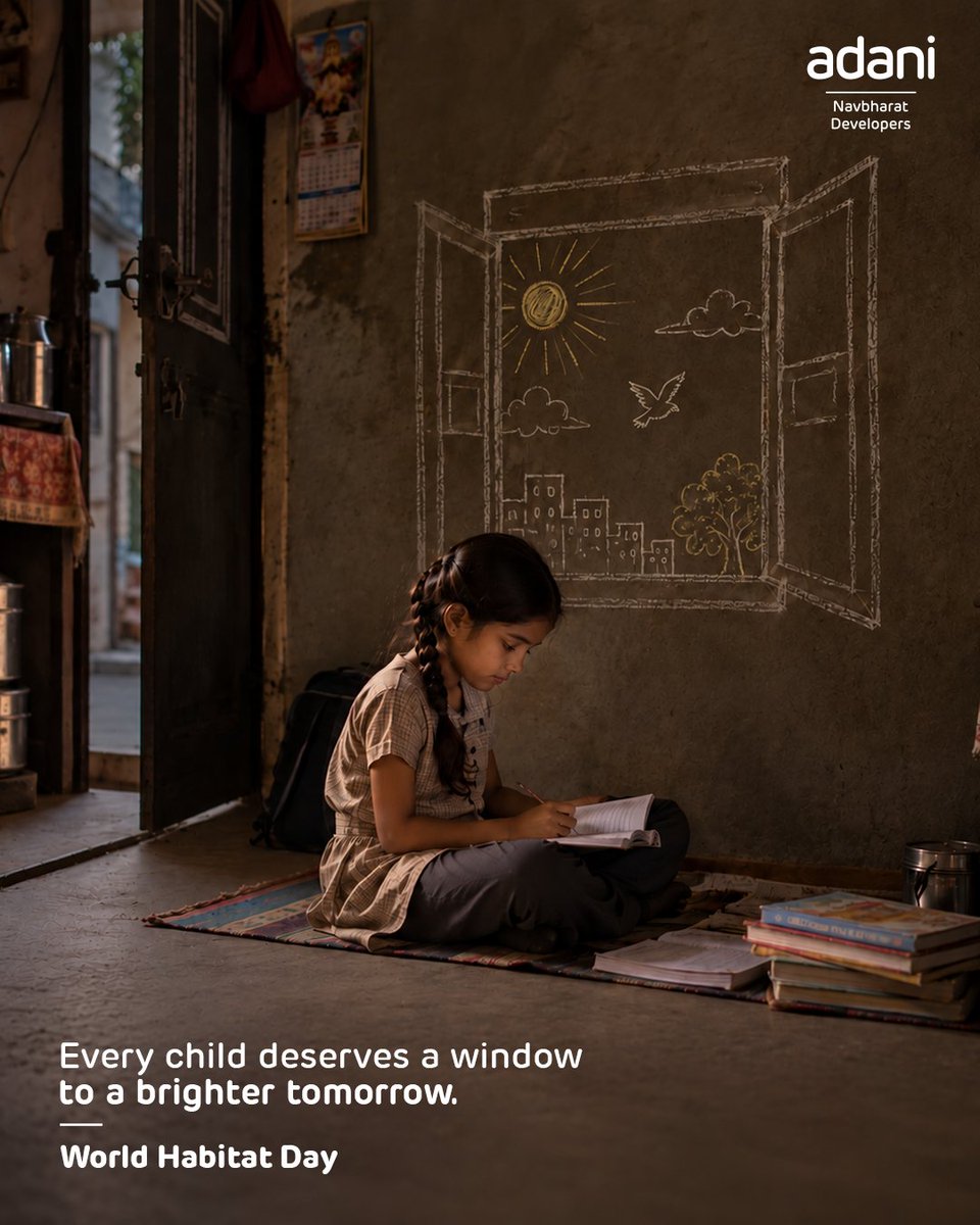 andplofficial's tweet photo. A home is more than four walls. It is light, air, comfort, and the space to grow.

This #WorldHabitatDay, we reaffirm our commitment to building homes that support better living and brighter possibilities for every child in Dharavi.

#NayiDharavi #AdequateHousingForAll https://t.co/lxcbPPsAN6
