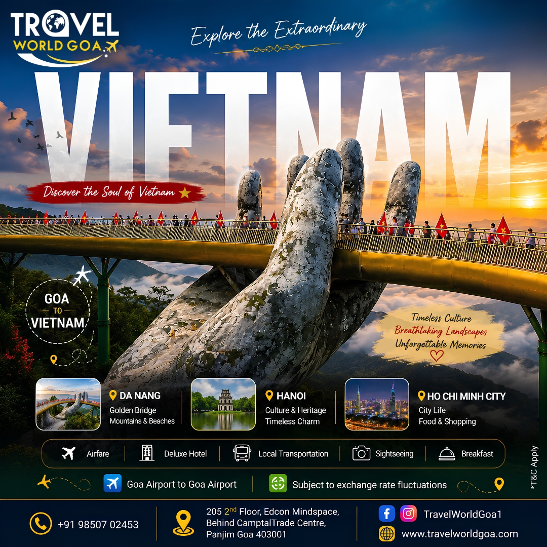 __BeLeN__'s tweet photo. Pack your curiosity and explore Vietnam’s timeless culture, breathtaking landscapes, vibrant flavours, and unforgettable experiences. Call us at +91 91 9850702453. https://t.co/OyhzbfS6Uw