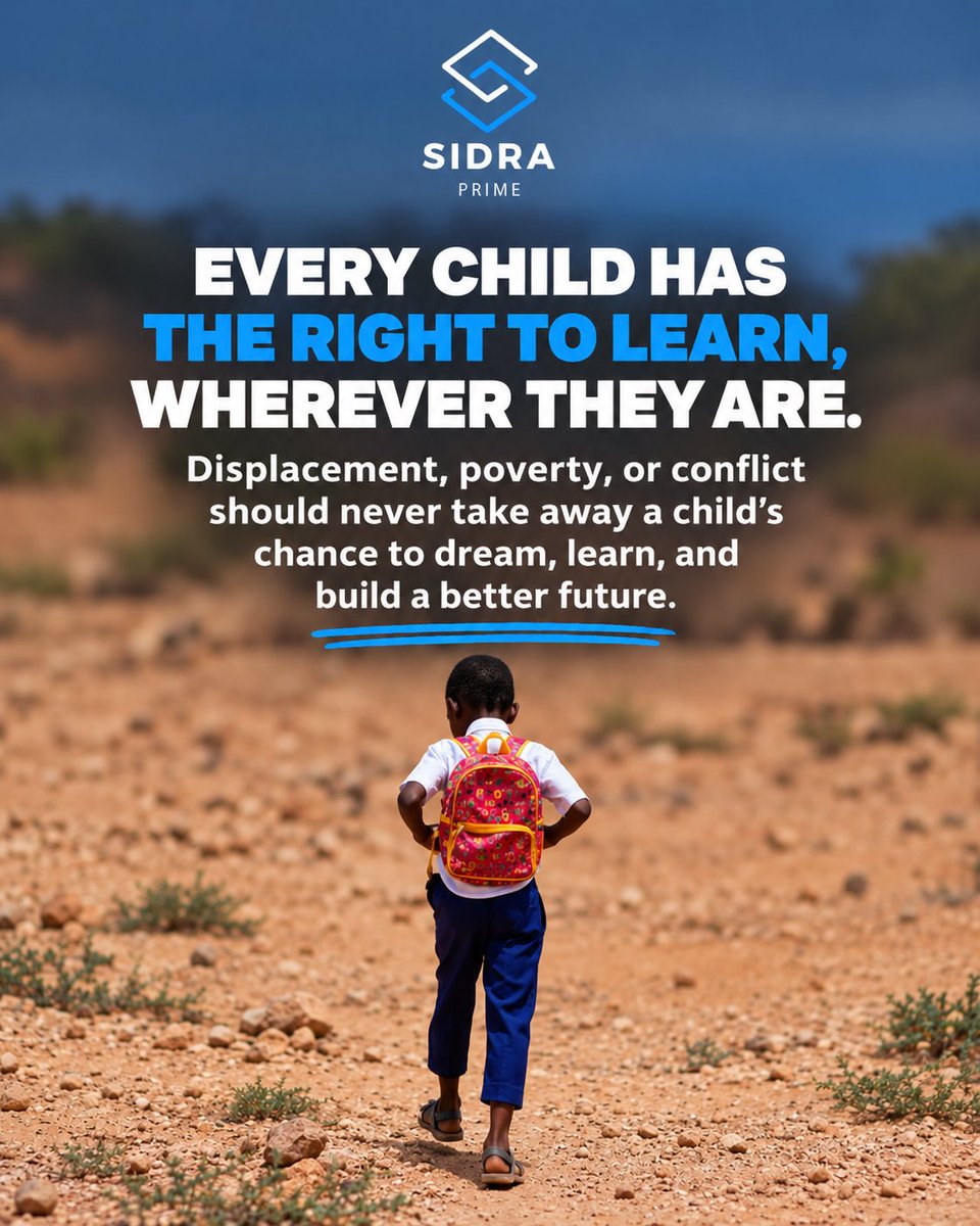 SIDRAPrime's tweet photo. Education is every child’s right—not a privilege determined by where they live.

#EducationForAll #RightToEducation #ChildEducation #EducationIsARight #NoChildLeftBehind #ECD #EarlyChildhoodEducation #EducationInCrisis #EducationInEmergencies #Somalia https://t.co/eb1tn9D3CK
